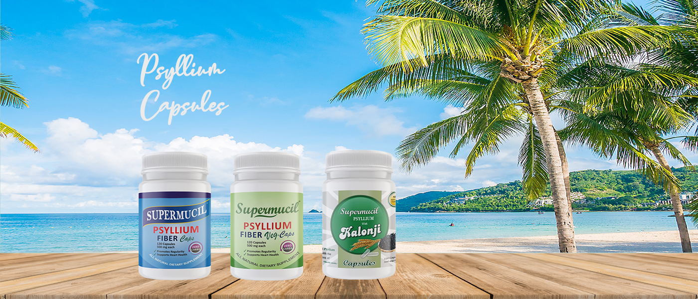 Supermucil Psyllium capsules products