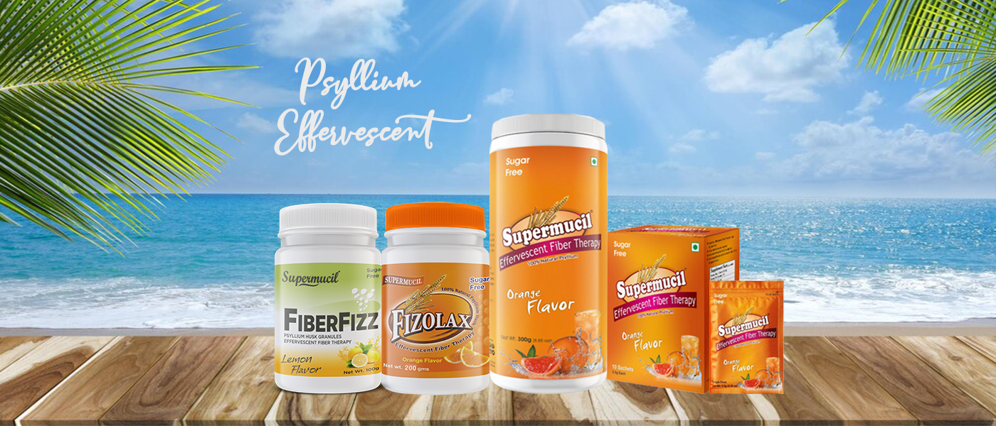 Supermucil psyllium effervescent products