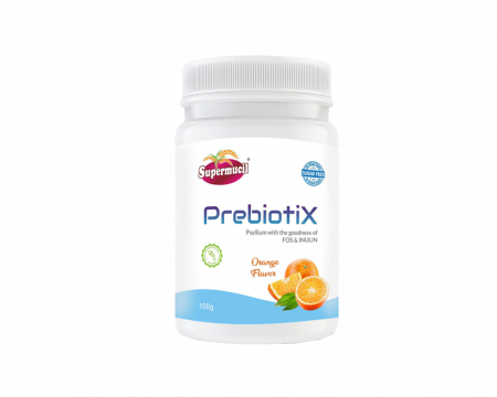 PrebiotiX Psyllium with FOS _ INULIN Orange Flavor Sugar Free100gm (1)