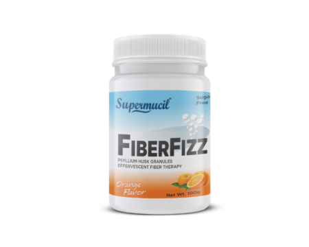 SUPERMUCIL FiberFizz Psyllium Effervescent 100 Gms Orange Flavor Sugar Free