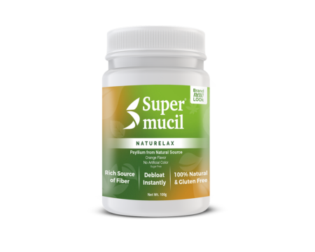 SUPERMUCIL NatuRelax Isabgol (Psyllium) Fibre Supplement: Orange Flavor: Sugar Free 100gm