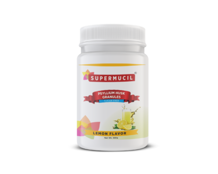 SUPERMUCIL Psyllium Granules 100 Gms Lemon Flavor Sugar Free