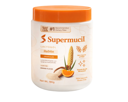 SUPERMUCIL LactoGol : Lactitol Monohydrate with Ispaghula : 180 Gms.