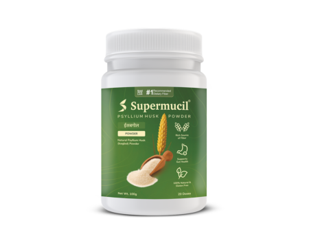 Supermucil Psyllium Husk Powder 100g – Natural Isabgol Fiber Supplement for Digestion, Gut Health & Daily Constipation Relief | Gluten Free Dietary Fiber