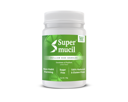 Supermucil Psyllium Husk Granules Lemon Flavor 100g | Sugar Free Natural Fiber Supplement