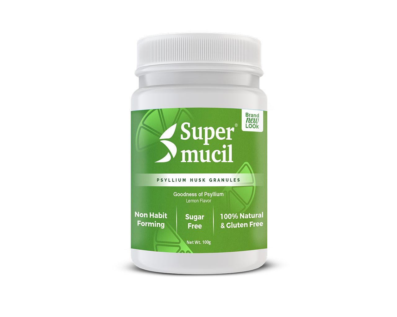 Supermucil Psyllium Husk Granules Lemon Flavor 100g | Sugar Free Natural Fiber Supplement