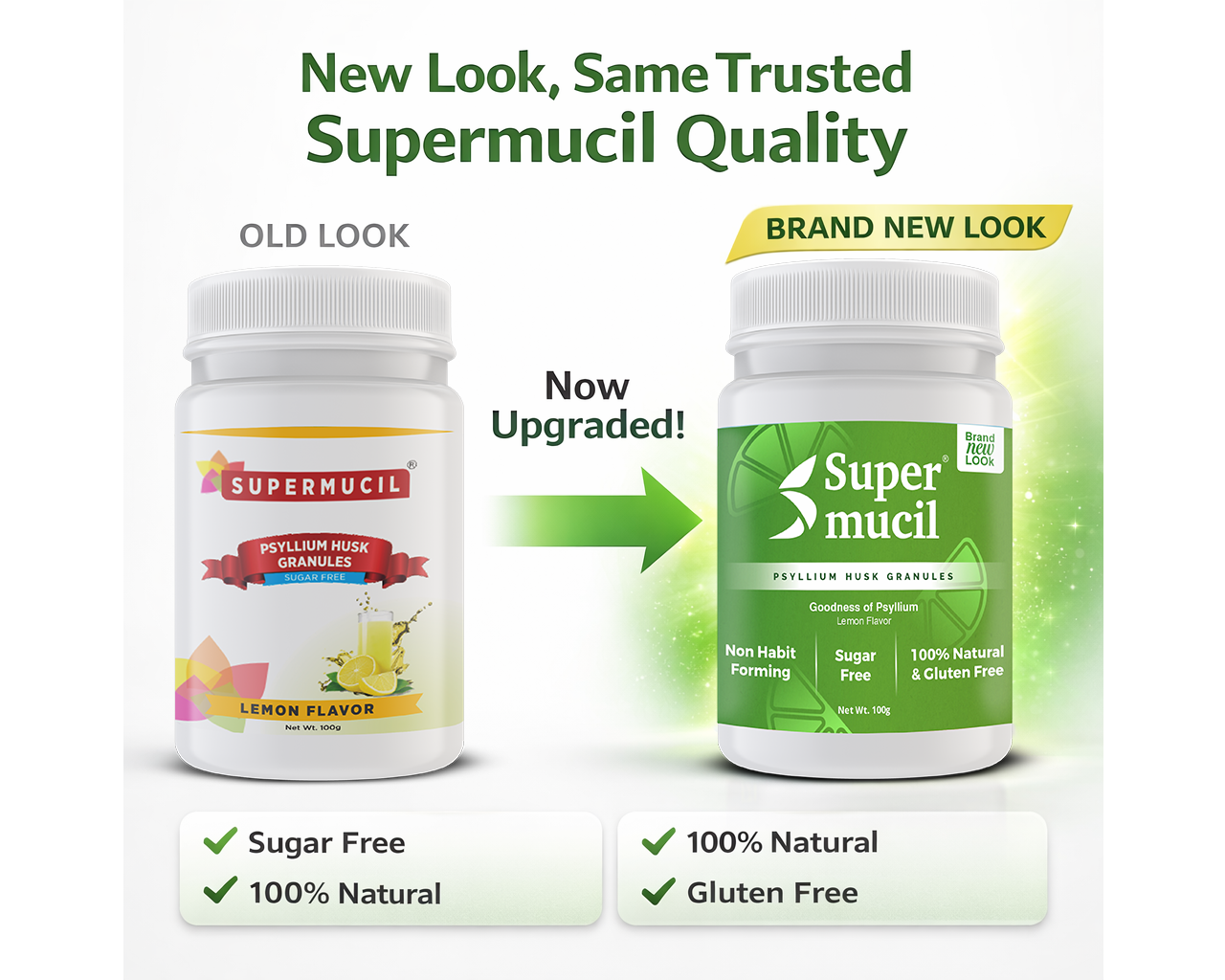 Supermucil Psyllium Husk Granules Lemon Flavor 100g | Sugar Free Natural Fiber Supplement - Image 6