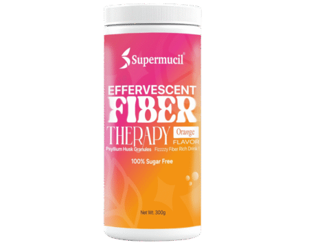 SUPERMUCIL Psyllium Effervescent Fiber Therapy: 300 Gms Orange Flavor Sugar Free