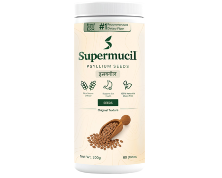 Supermucil Psyllium Seeds 300g | 100% Natural Isabgol Seeds for Digestive Health, Constipation Relief & Daily Fiber Support