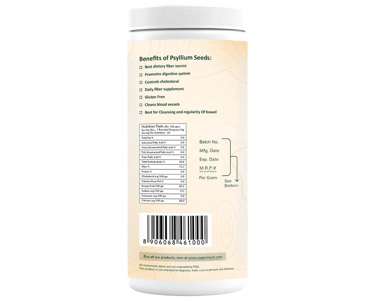 Supermucil Psyllium Seeds 300g | 100% Natural Isabgol Seeds for Digestive Health, Constipation Relief & Daily Fiber Support - Image 2