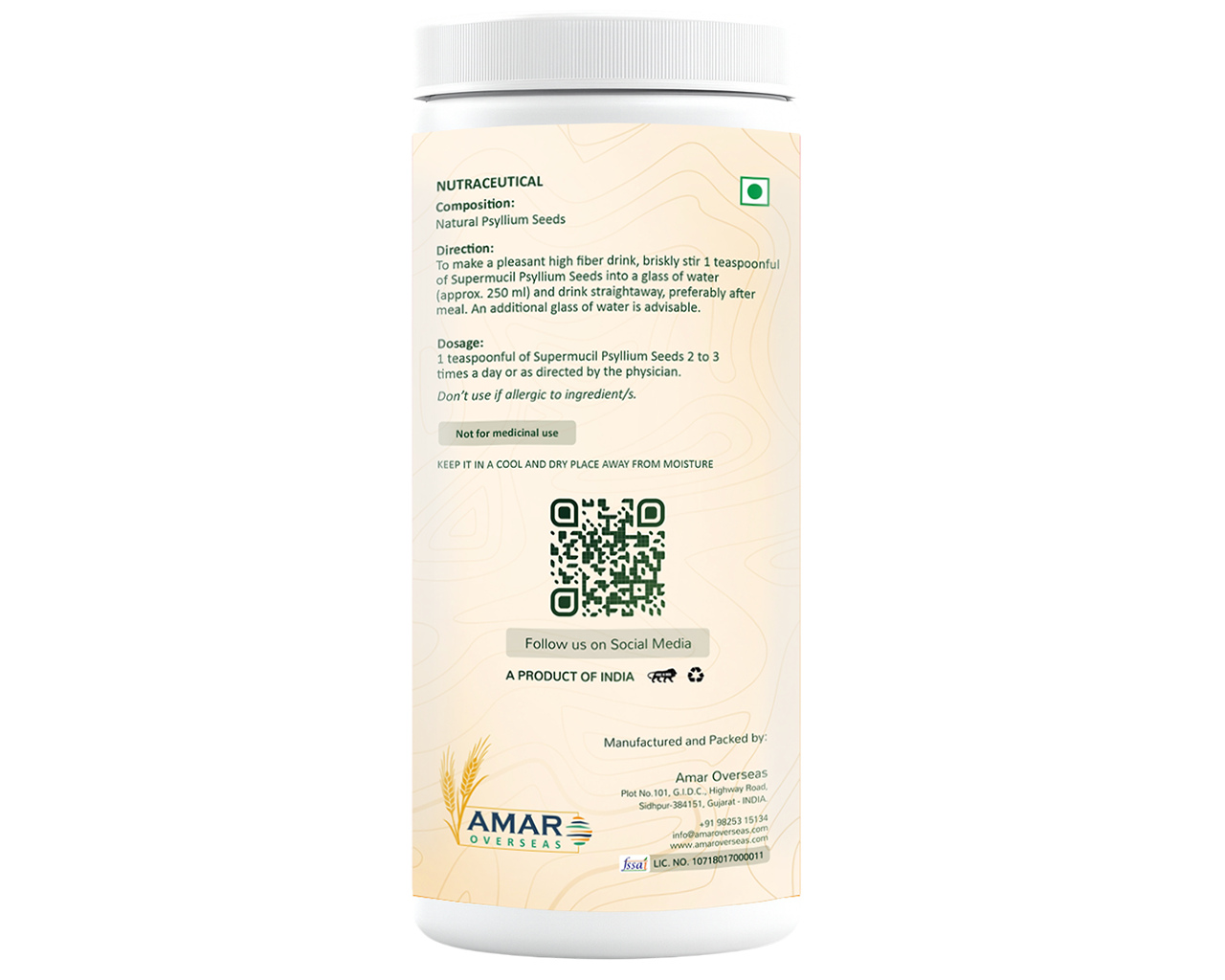 Supermucil Psyllium Seeds 300g | 100% Natural Isabgol Seeds for Digestive Health, Constipation Relief & Daily Fiber Support - Image 3