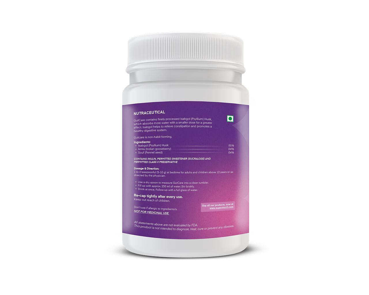 SUPERMUCIL GutCare (Isabgol): 100 gms - Image 2