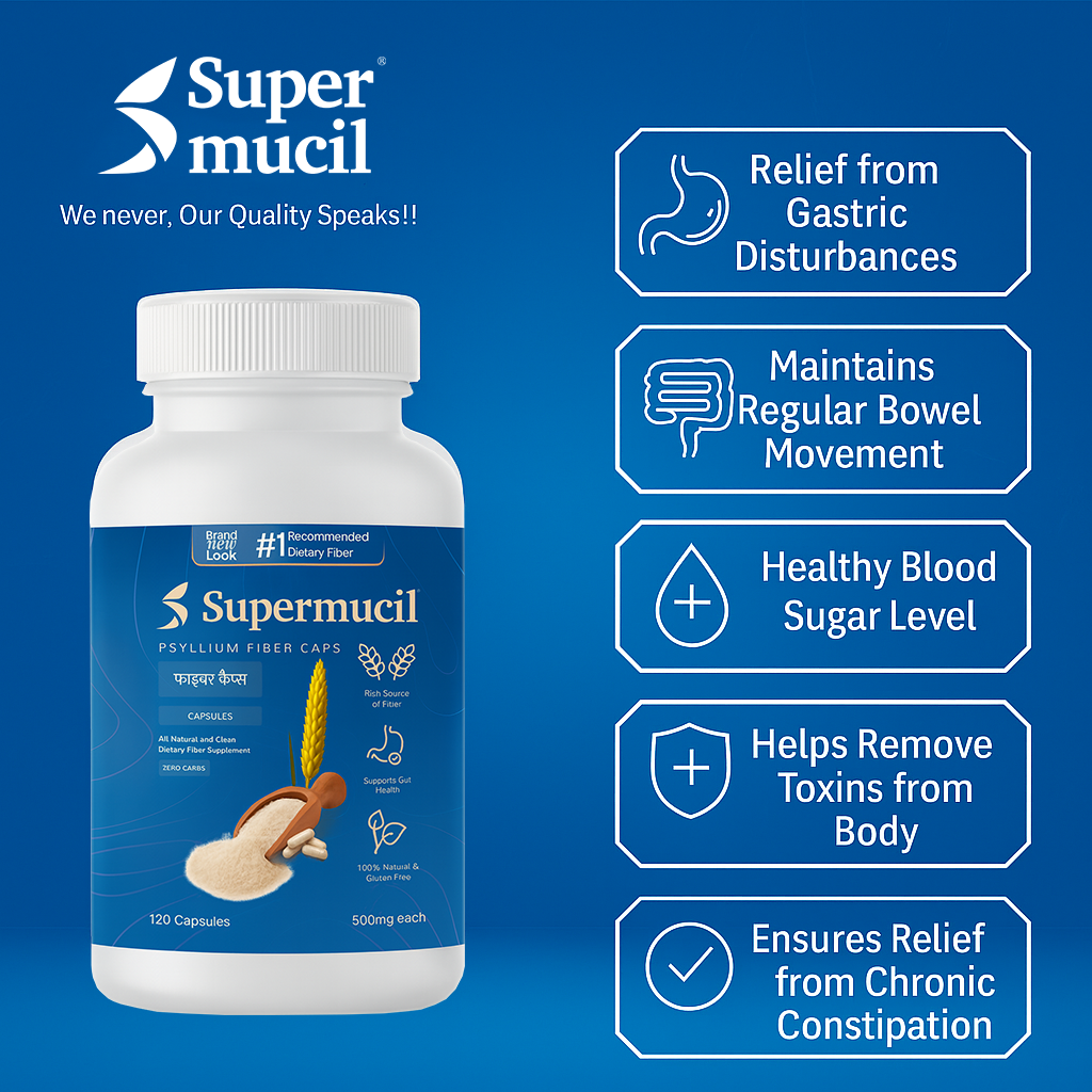 SUPERMUCIL Psyllium Capsules: 120 Capsules (500 mg each) - Image 5