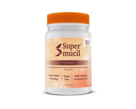 SUPERMUCIL FIZOLAX: Psyllium Effervescent: 100 Gms Orange Flavour: Sugar Free