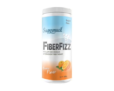 SUPERMUCIL FiberFizz: Psyllium (Sat Isabgol) Effervescent: 300 Gms Orange Flavor: Sugar Free manufacturer of supermucil brand isabgol products