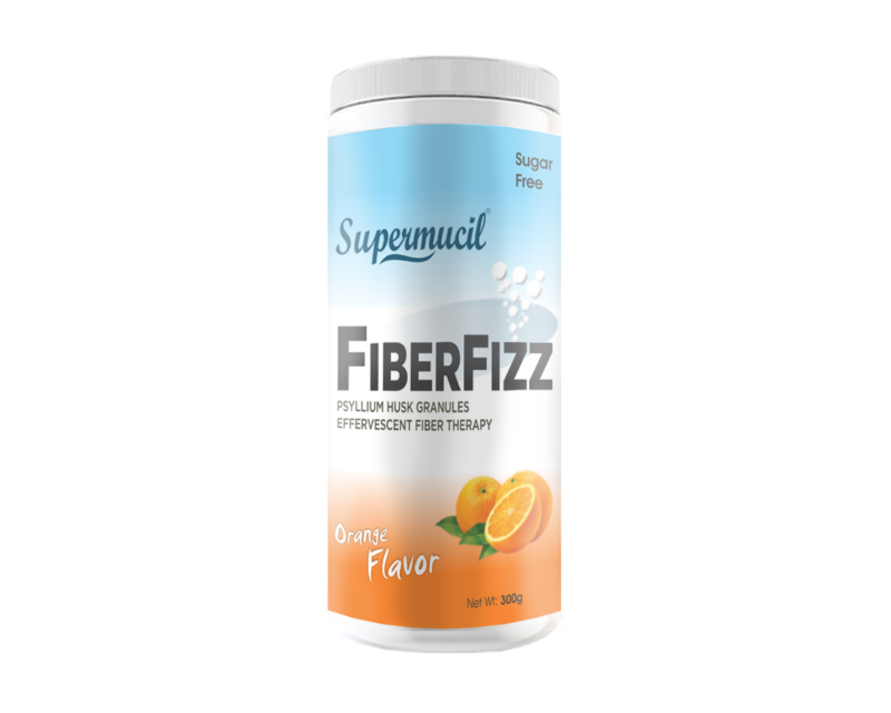 SUPERMUCIL FiberFizz: Psyllium (Sat Isabgol) Effervescent: 300 Gms Orange Flavor: Sugar Free manufacturer of supermucil brand isabgol products