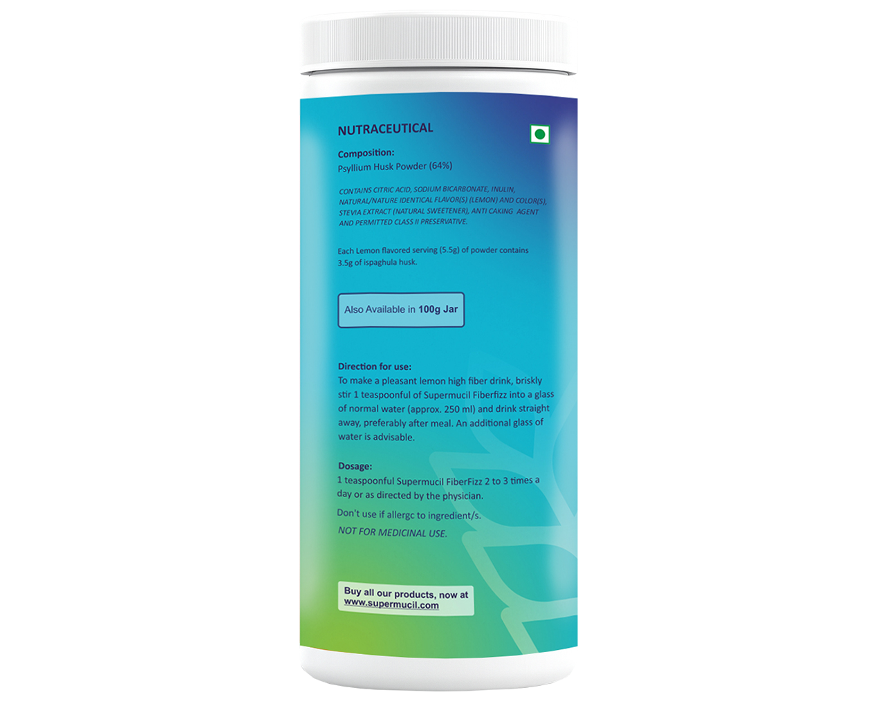 SUPERMUCIL FiberFizz: Psyllium Effervescent: 300 Gms Lemon Flavour: Sugar Free - Image 2