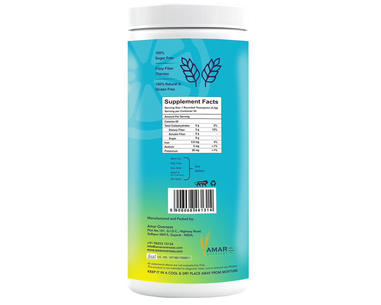 SUPERMUCIL FiberFizz: Psyllium Effervescent: 300 Gms Lemon Flavour: Sugar Free - Image 3
